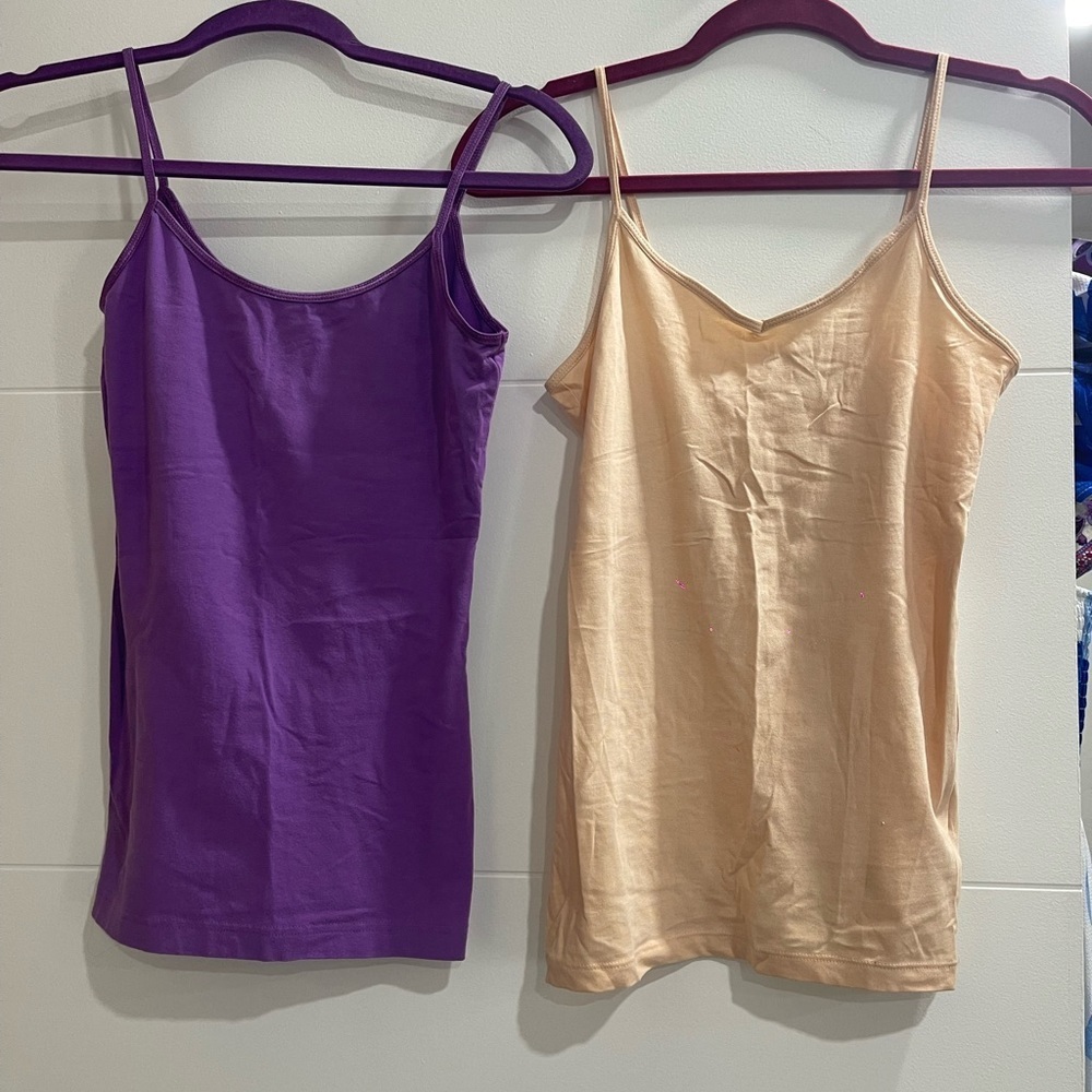 Bundle 2 For the price of one the purple one is size Medium and the cream Size S